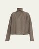 Rick Owens Jumbo Tabard Melange Wool Crop Top - 1