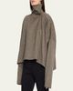 Rick Owens Jumbo Tabard Melange Wool Crop Top - 4