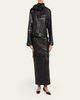 Rick Owens Leather Cropped Scarf Moto Jacket - 2
