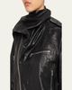 Rick Owens Leather Cropped Scarf Moto Jacket - 5