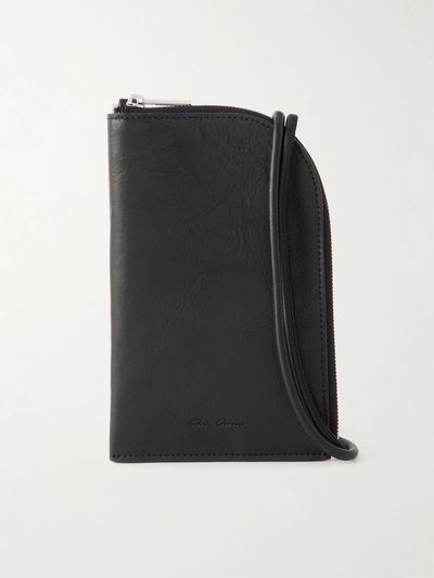 RICK OWENS Leather crossbody wallet
