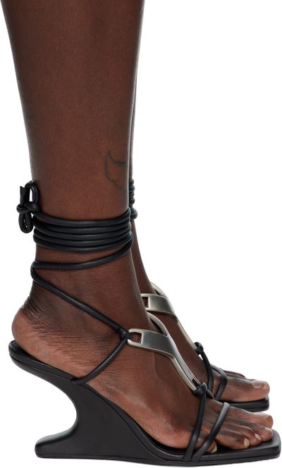 Rick Owens Lilies Rick Owens Lilies Black Concordians Cantilever 8 Hydra Heeled Sandals