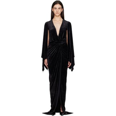 Rick Owens Lilies Rick Owens Lilies Black Tower Flagsleeves Maxi Dress