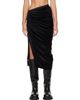Rick Owens Lilies Rick Owens Lilies Black Tower Knee Edfu Midi Skirt - 1