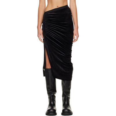 Rick Owens Lilies Rick Owens Lilies Black Tower Knee Edfu Midi Skirt