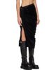 Rick Owens Lilies Rick Owens Lilies Black Tower Knee Edfu Midi Skirt - 2