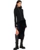 Rick Owens Lilies Rick Owens Lilies Black Tower Knee Edfu Midi Skirt - 4