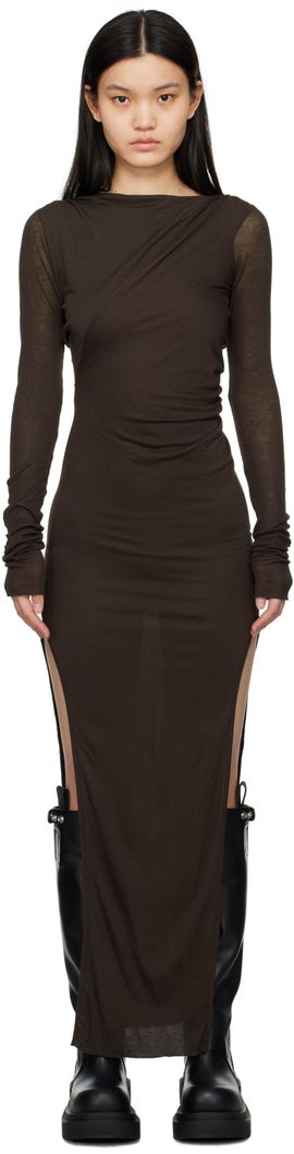 Rick Owens Lilies Rick Owens Lilies Brown Jade Maxi Dress