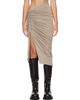 Rick Owens Lilies Rick Owens Lilies Brown Tower Knee Edfu Midi Skirt - 1