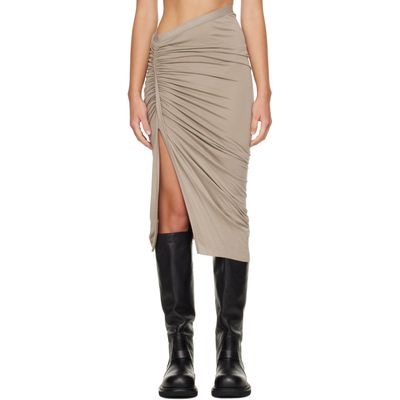 Rick Owens Lilies Rick Owens Lilies Brown Tower Knee Edfu Midi Skirt