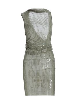Rick Owens Lilies Women's Sheer Sequined Minidress