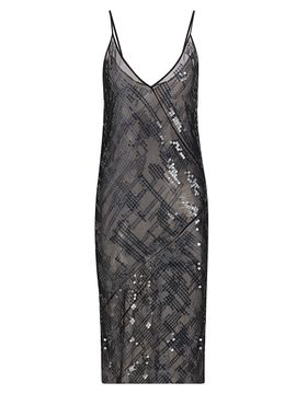 Rick Owens Lilies Women's Sheer Sequined Slip Dress