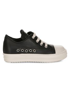 Rick Owens Little Kid's & Kid's Extreme Low Leather Sneakers