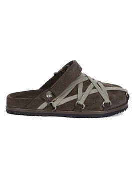 Rick Owens Little Kid's & Kid's Lace-Embellished Suede Slides