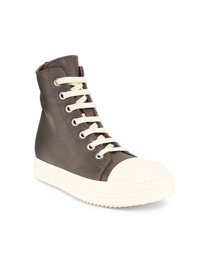 Rick Owens Little Kid's Leather High-Top Sneakers