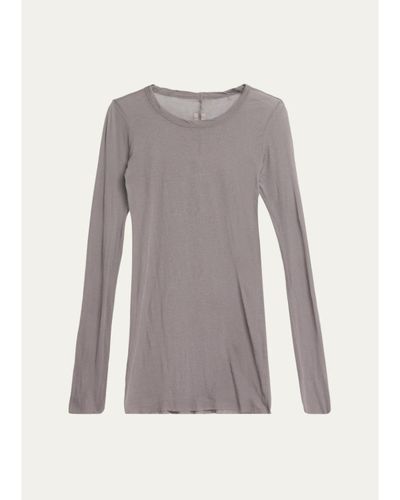Rick Owens Long-Sleeve Rib Cotton T-Shirt