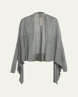 Rick Owens Medium Wrap Wool Shawl Cardigan