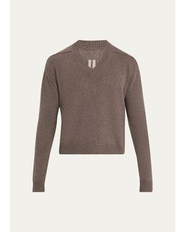 Rick Owens Men's Cashmere and Wool V-Neck Sweater