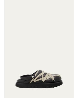 Rick Owens Men's Megalace Leather Slides