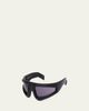 Rick Owens Men's Ryder Acetate and Nylon Wrap-Around Sunglasses - 2