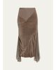 Rick Owens Mixed-Media Sliced Patchwork Midi Skirt - 1