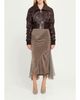 Rick Owens Mixed-Media Sliced Patchwork Midi Skirt - 2