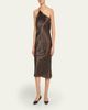Rick Owens One-Shoulder Satin Midi Slip Dress - 4
