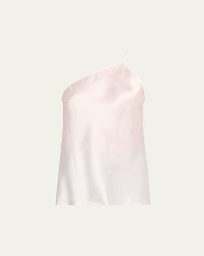 Rick Owens One-Shoulder Satin Slip Top