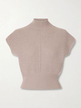 RICK OWENS Ribbed wool turtleneck top