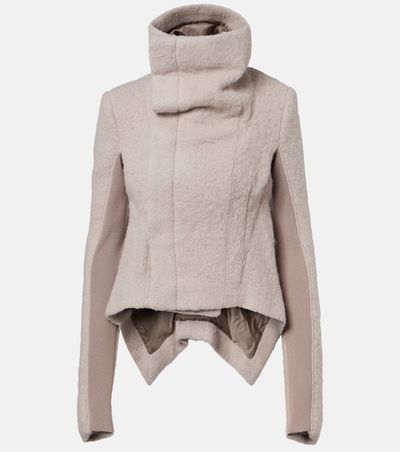 Rick Owens Rick Owens Asymmetric alpaca and wool-blend jacket