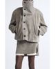 Rick Owens Rick Owens Asymmetric Suede Jacket - 1