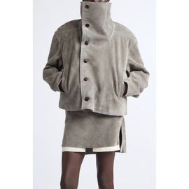 Rick Owens Rick Owens Asymmetric Suede Jacket