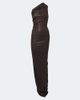 Rick Owens Rick Owens Athena asymmetric draped leather gown - 1