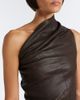 Rick Owens Rick Owens Athena asymmetric draped leather gown - 3