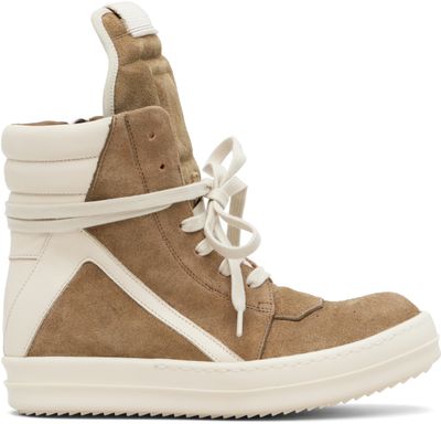 Rick Owens Rick Owens Beige Temple Geobasket Sneakers