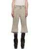 Rick Owens Rick Owens Beige Tower Bolan Cutoffs Jeans - 1