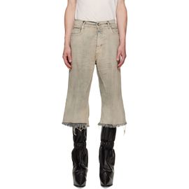 Rick Owens Rick Owens Beige Tower Bolan Cutoffs Jeans