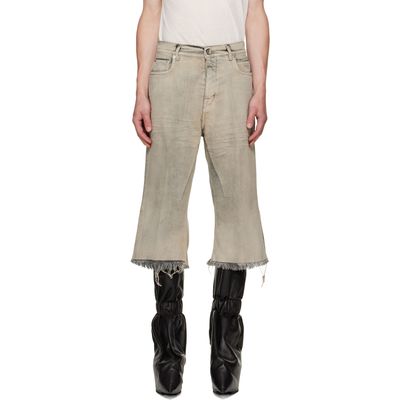 Rick Owens Rick Owens Beige Tower Bolan Cutoffs Jeans