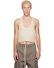 Rick Owens Rick Owens Beige Tower Knit Tank Top - 1
