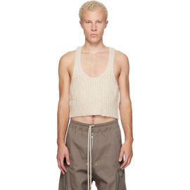 Rick Owens Rick Owens Beige Tower Knit Tank Top