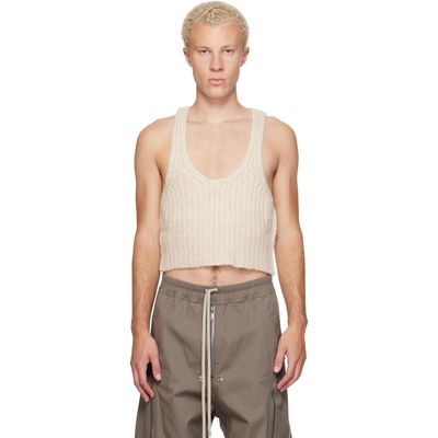 Rick Owens Rick Owens Beige Tower Knit Tank Top