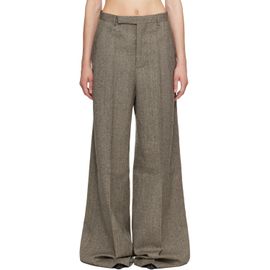 Rick Owens Rick Owens Beige Tower Wide Tailored Trousers