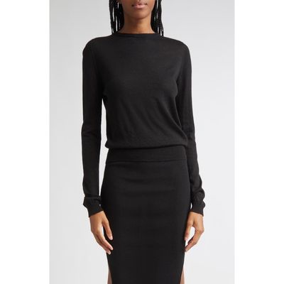 Rick Owens Rick Owens Biker Level Virgin Wool Crewneck Sweater