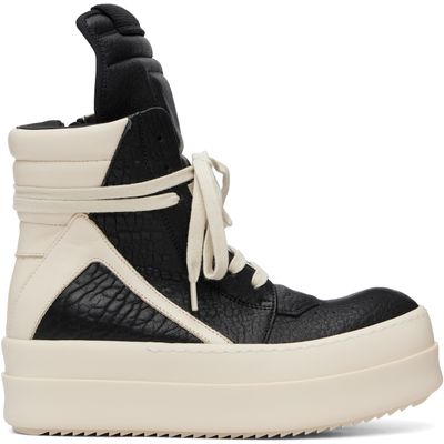 Rick Owens Rick Owens Black & Off-White Tower Mega Bumper Geobasket Sneakers
