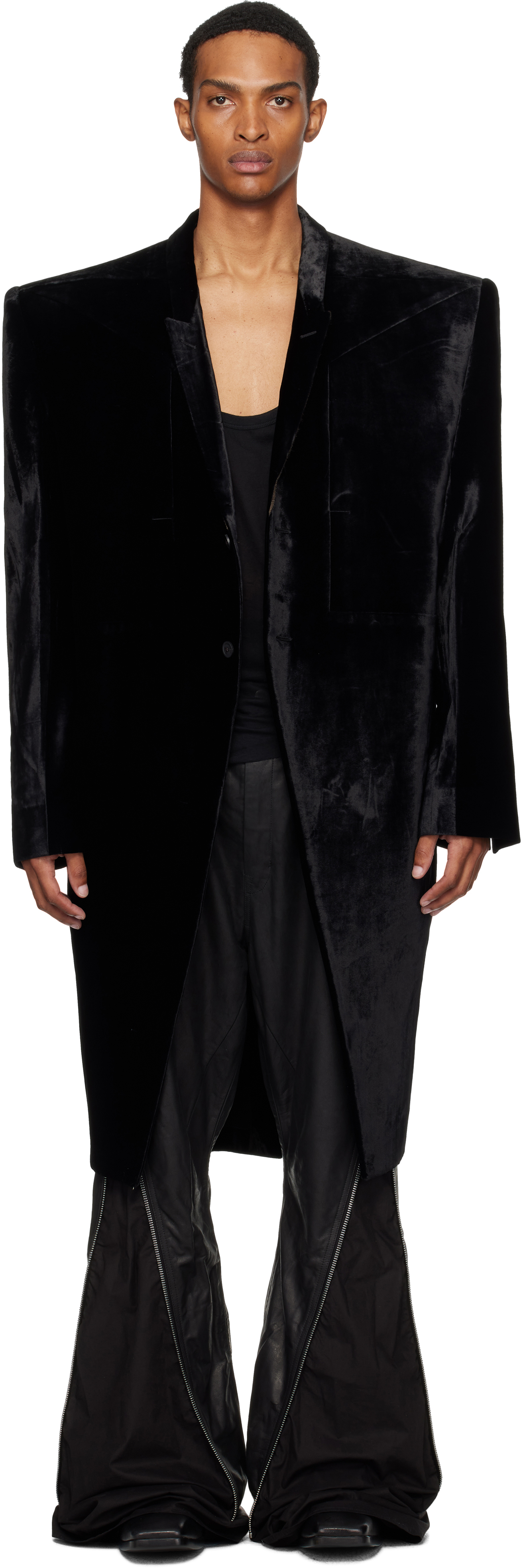 Rick Owens - Black Concordians Fogpocket Ricks Coat