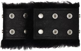 Rick Owens Rick Owens Black Concordians Shearling Neck Band