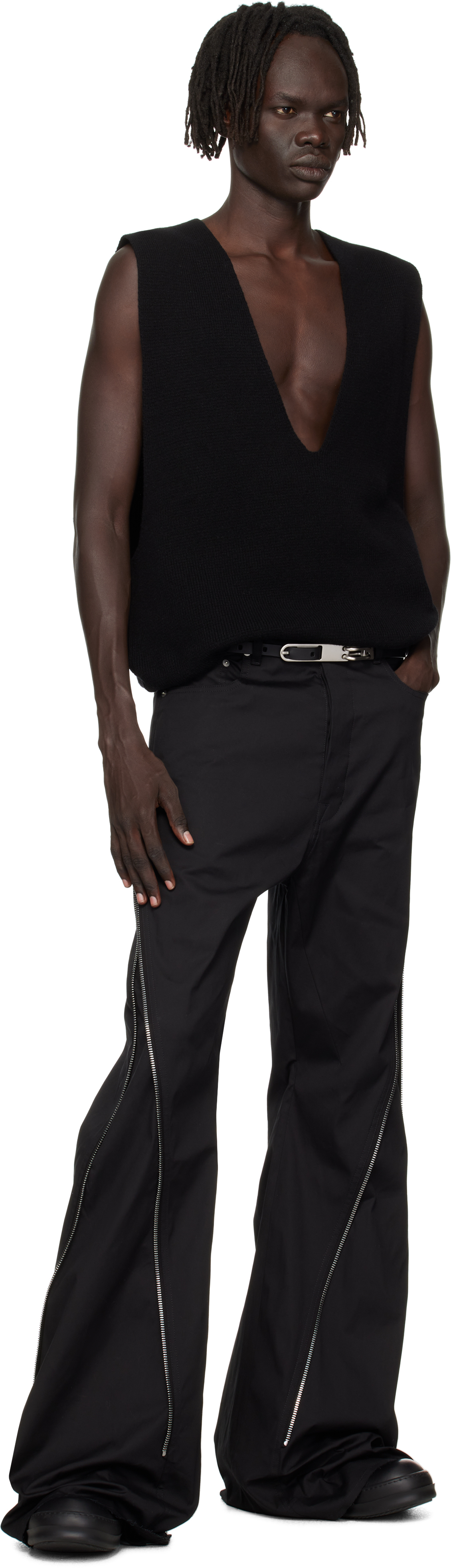 Rick Owens - Black Concordians Tongue Belt