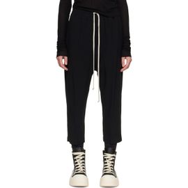 Rick Owens Rick Owens Black Drawstring Astaires Cropped Trousers