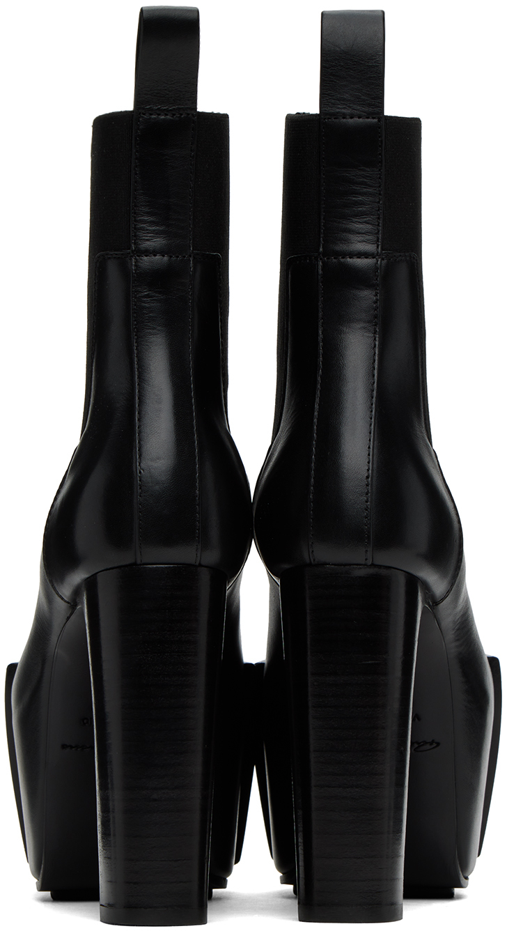 Rick Owens - Black Grilled Platform Boots