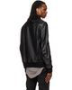 Rick Owens Rick Owens Black Heizer Leather Flight Jacket - 3